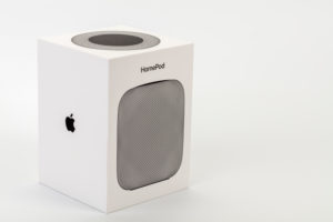 Apple HomePod, original packaging, white background, Apple HomePod, original packaging, white background,
